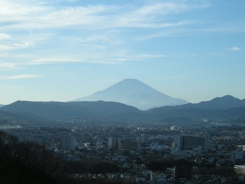 弘法山麓から見える富士