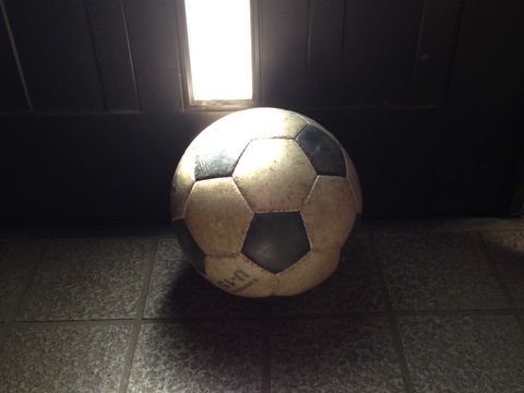 玄関にはいつもサッカーボール