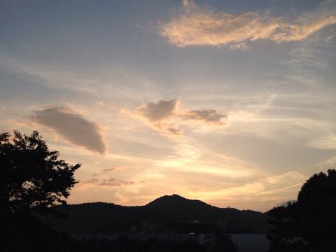 弘法山の夕景